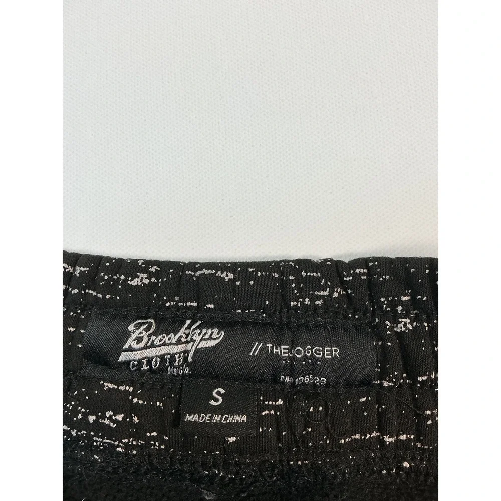 Brooklyn Cloth Black Space Dye Knit Joggers Size S